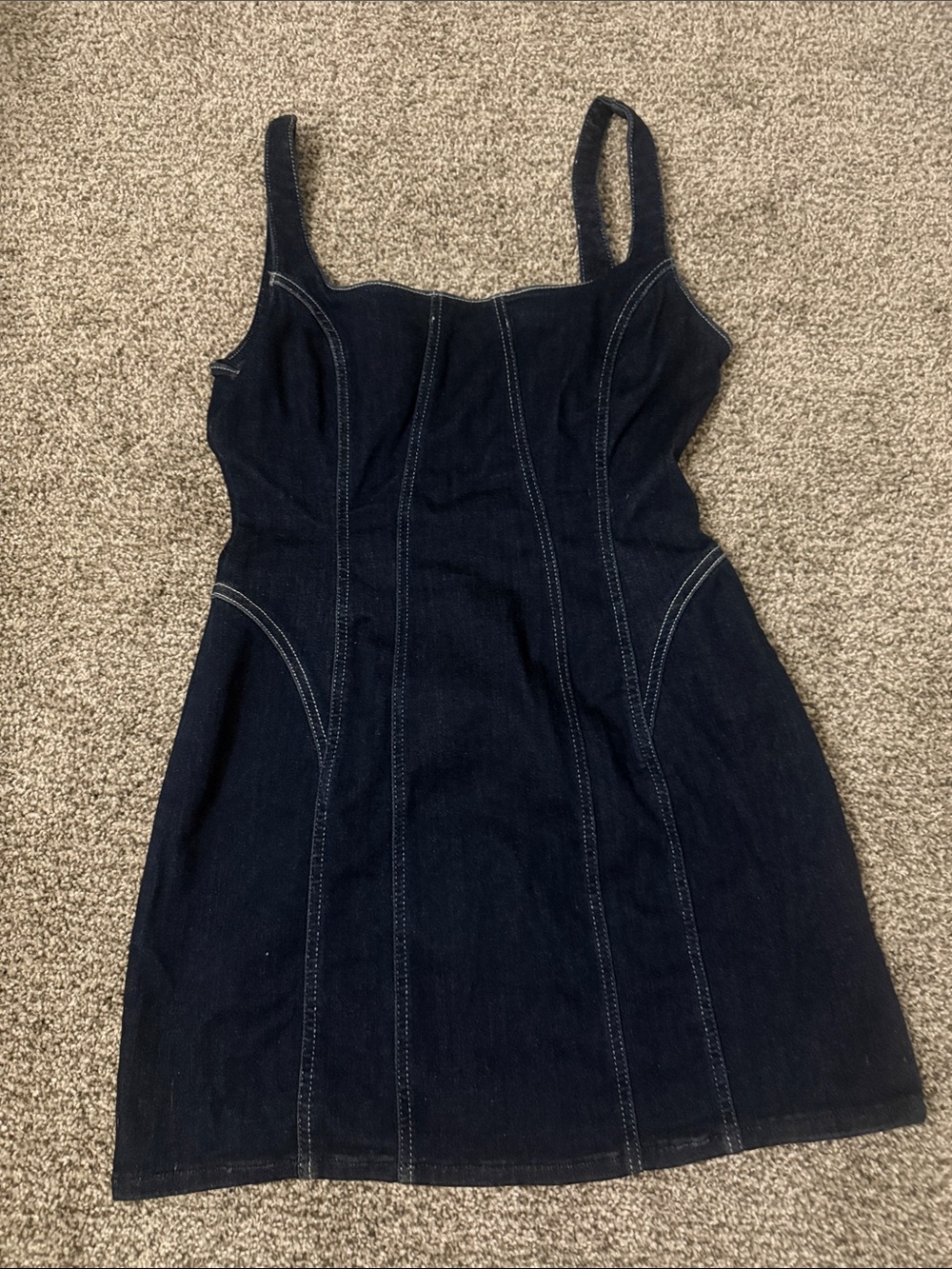 Zara Dark Indigo Denim Tank Dress